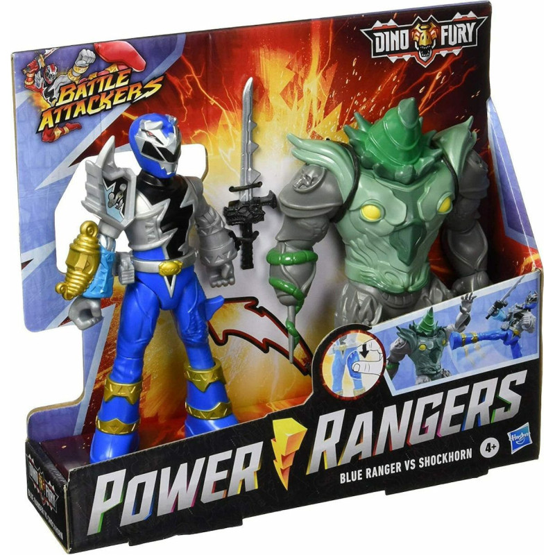 Hasbro Power Rangers Dino Fury: Battle Attacker - Blue Ranger  Shockhorn (F1603)