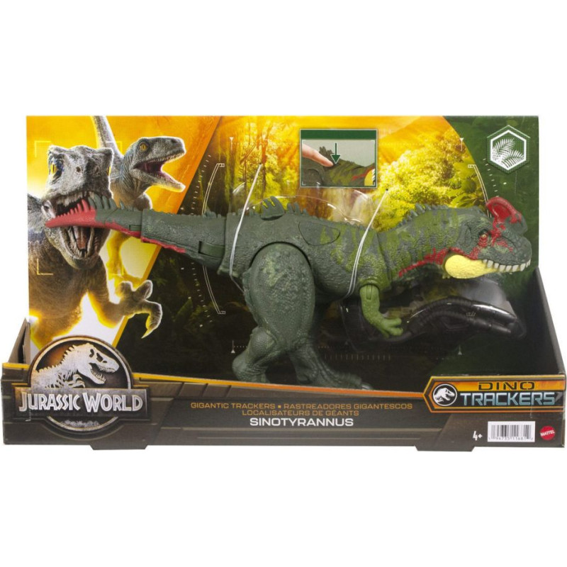 Mattel Jurassic World: Gigantic Dino Trackers - Sinotyrannus Large Dinosaur Figure (HLP25)