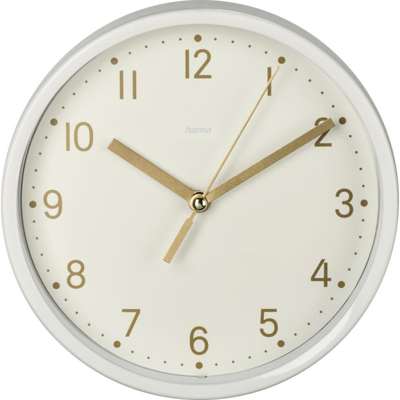 Hama 00186302 Golden Desk Clock Quiet White