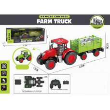 Madej Traktor z przyczepą r/c, światło