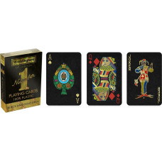 ''Winning Moves'' Winning Moves: Waddingtons No.1 - Black And Gold Deck Playing Cards (WM00755-EN1)