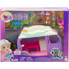 Mattel Polly Pocket: Tiny Worlds Big Surprises! - Glamping Camper Van Vehicle Playset (JCC32)