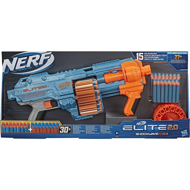 NERF - Elite 2.0 Shockwave RD 15 - Toy - rotaļlieta