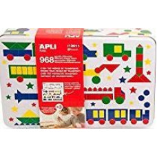 Apli13011 Transport Game with Shaped Label in Tin Box - Toy - rotaļlieta