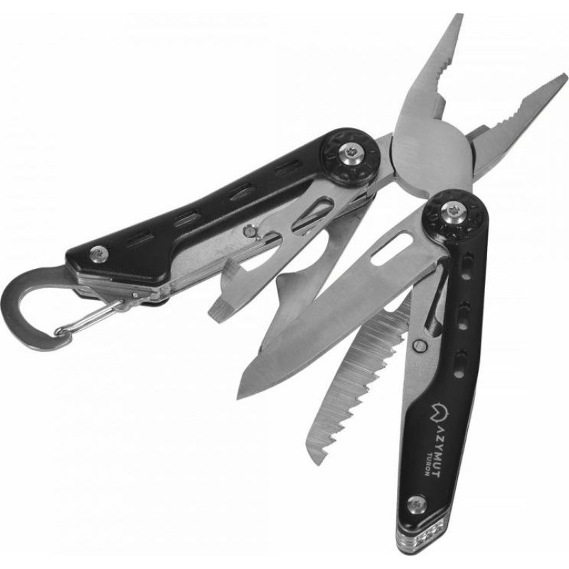 AZYMUT Turon Multitool - 10 tools + carabiner + belt holster (H-P224108)
