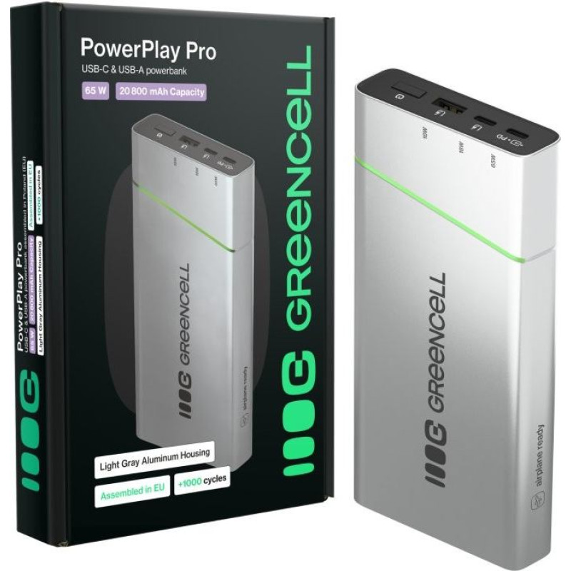 Green Cell Powerbank 65w powerplay 20800mah pd pl