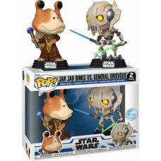 Funko Pop! 2-Pack: Disney Star Wars: Clone Wars - Jar Jar Binks VS General Grievous (Gamestop Exclusive) Bobble-Head Vinyl Figures