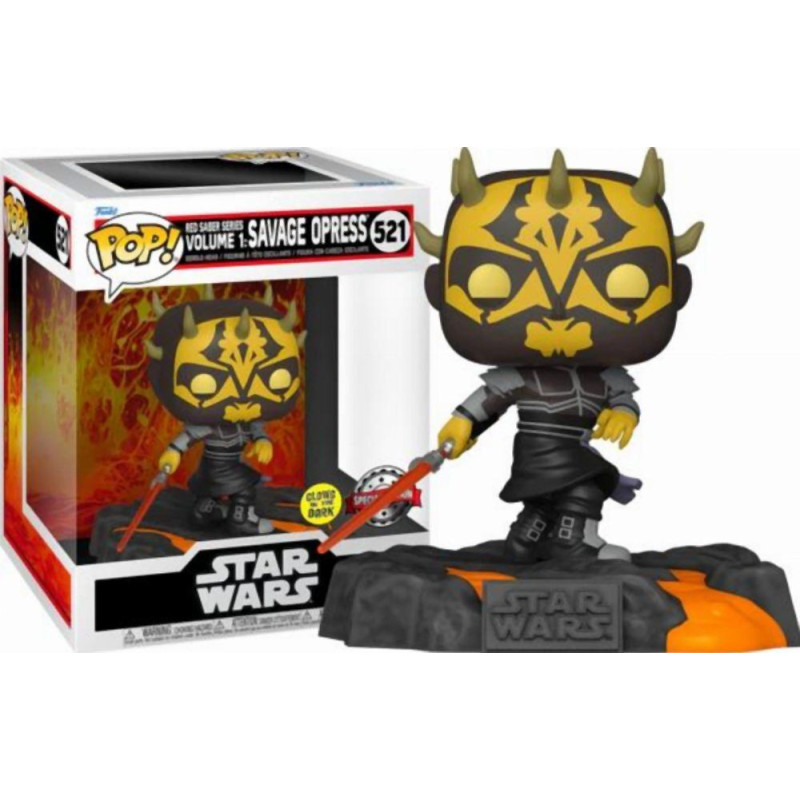 Funko Pop! Deluxe: Disney Star Wars Sith - Red Saber Series Vol.1 Savage Opress (Glows in the Dark) (Special Edition) #521 Bobble-Head Vinyl Figure