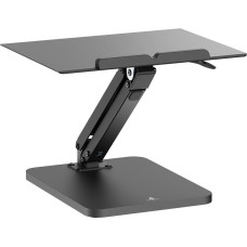 Maclean podstawka biurkowa na monitor lub laptop, sprężyna gazowa, do pracy stojąco siedzącej, czarna mc-493