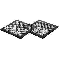 Philos Chess Checkers Set, black, field 40 mm šahs dambrete