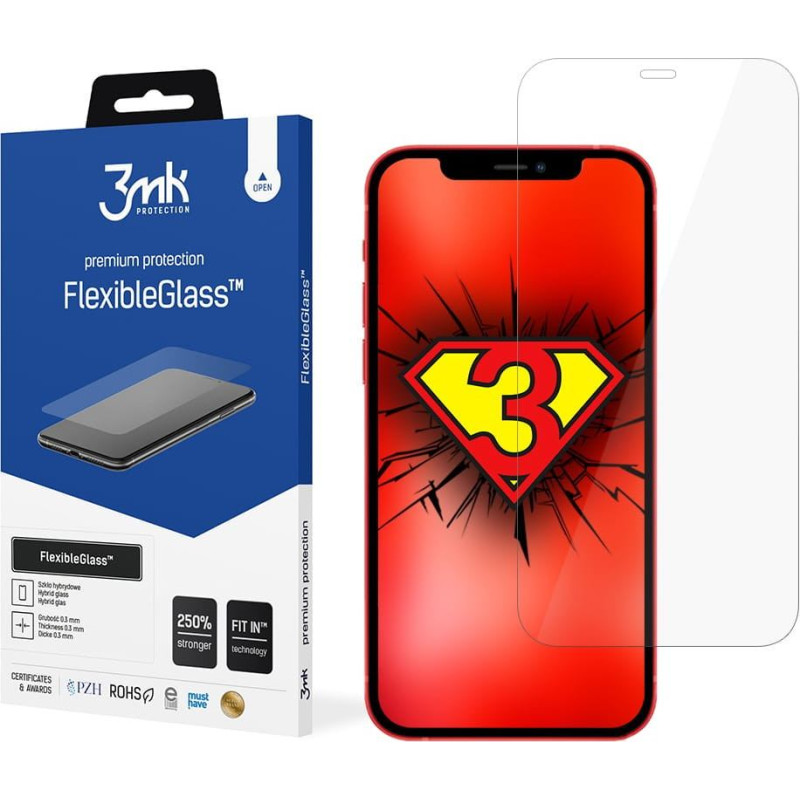 3MK Szkło hybrydowe flexibleglass iphone 12/12 pro 6,1