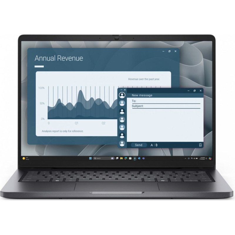 Dell Laptop dell pro 14 pc14255/amd ryzen 5 220/8gb/256gb/14.0 fhd+/amd radeon 740m/fgrpr/cam&mic/wlan+bt/backlit kb/3 cell/w11pro