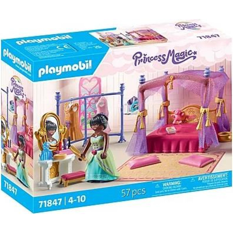 Playmobil Princess magic 71847 sypialnia księżniczek z garderobą