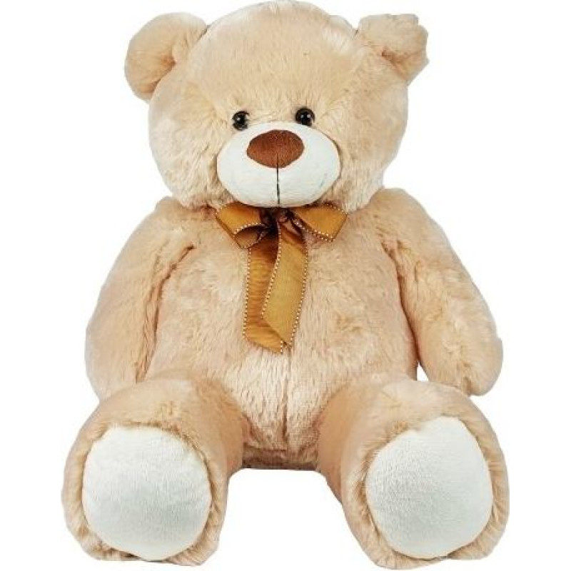 Madej Maskotka miś pluszowy z kokardką 70 cm beżowy