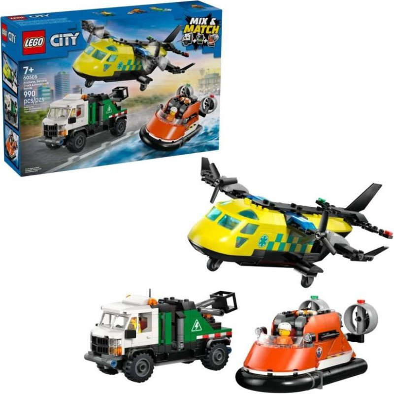 Lego City 60505 Plane, Service Truck and Hovercraft