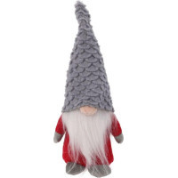 DECORATIVE SANTA CLAUS 22CM GREY SCALE