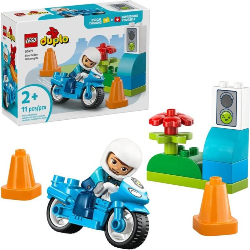 Lego DUPLO TOWN 10471 Blue Police Motorcycle