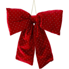 Mica RED DECORATIVE BOW 39x50CM MICA