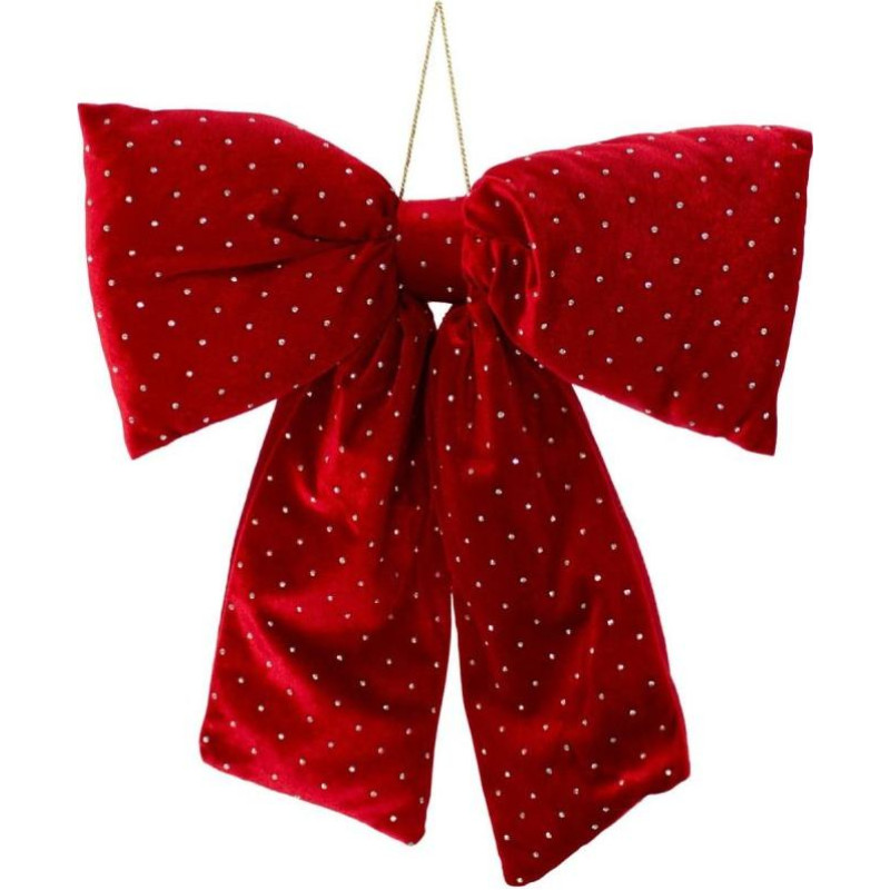 Mica RED DECORATIVE BOW 39x50CM MICA