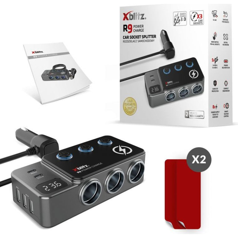 Xblitz rozdzielacz samochodowy xblitz r9