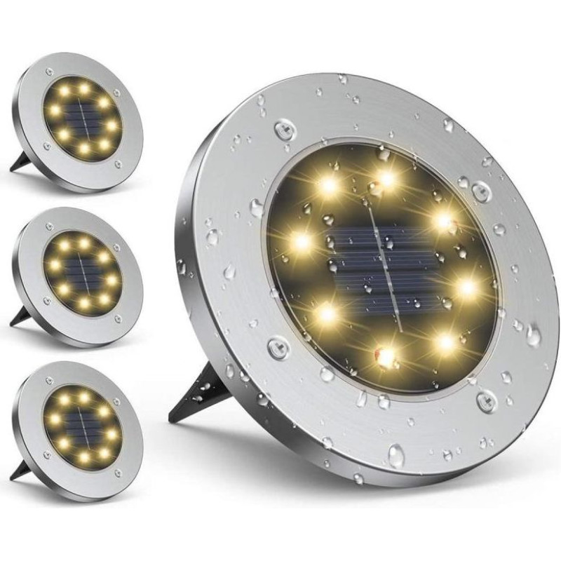 SOLAR LAMP 8 LED SMD FOR DRIVE INTO THE GROUND, SET OF 4 PCS