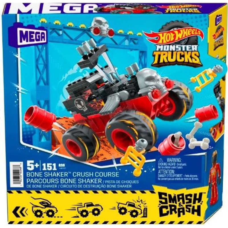Mega Bloks Klocki hot wheels monster trucks bone shaker kaskaderska sztuczka