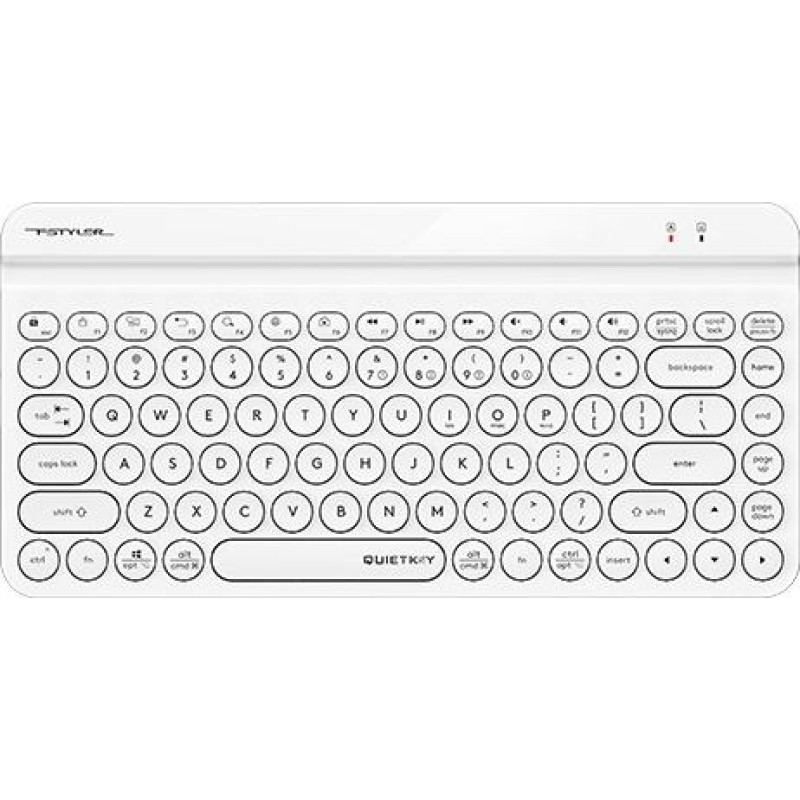 A4 Tech Klawiatura fstyler fbk30 biały 2.4ghz + bt (silent)