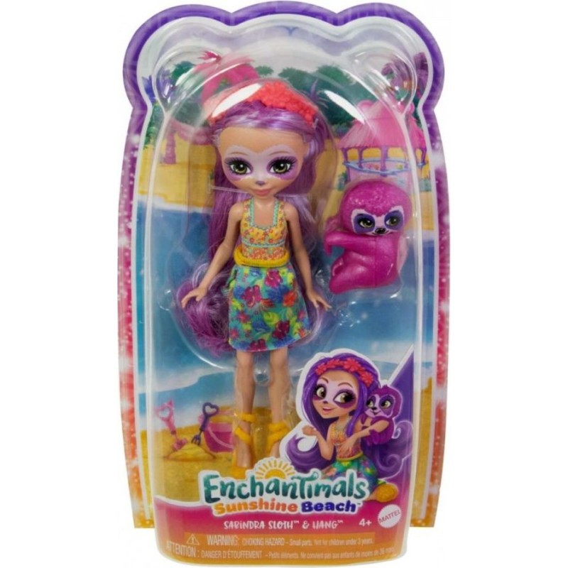 Mattel Lalka enchantimals i zwierzątko, leniwiec