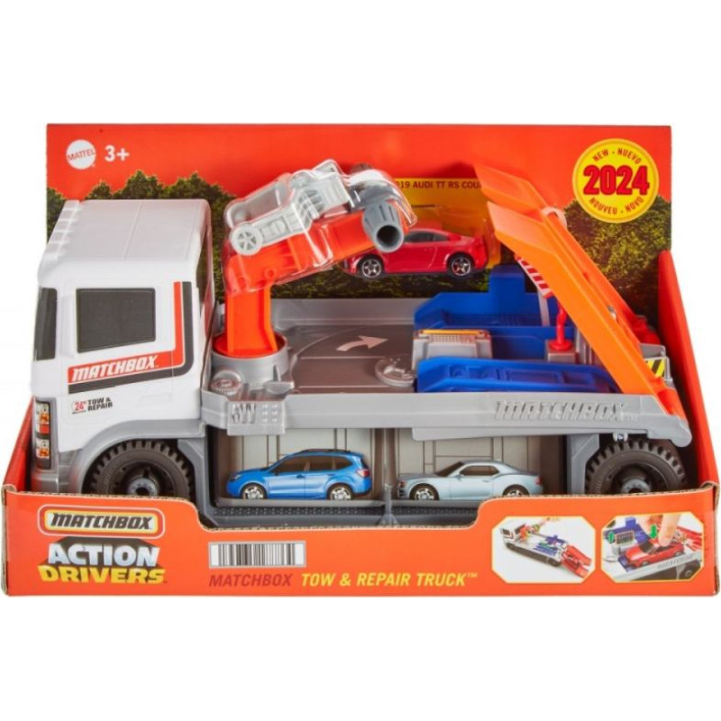 Mattel Matchbox: Action Drivers -Tow  Repair Truck with 2019 Audi TT RS Coupe (HRY43)