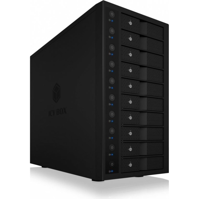 Icybox Obudowa ib-3810-c31 10x hdd single system dla 3,5