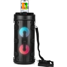 Media-Tech Głośnik partybox keg bt mt3165 v2.0 karaoke/bluetooth 5.0+edr/fm/mp3/microsd/usb/equalizer/aux/jack 6.3/pilot/pasek/usb-c/led/rms 40w/pmpo 1000w