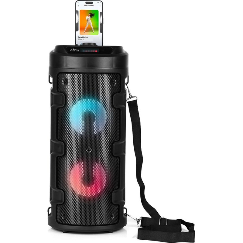 Media-Tech Głośnik partybox keg bt mt3165 v2.0 karaoke/bluetooth 5.0+edr/fm/mp3/microsd/usb/equalizer/aux/jack 6.3/pilot/pasek/usb-c/led/rms 40w/pmpo 1000w