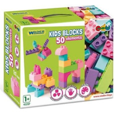 Wader Klocki 50 elementów kids blocks różowe