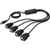 Digitus Konwerter/adapter usb 2.0 do 4x rs232 (db9) z kablem usb a m/Ż dł. 1,5m