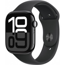 Apple Watch series 10 gps + cellular, koperta 46 mm z aluminium w kolorze onyksu z paskiem sportowym w kolorze czarnym - rozmiar s/m