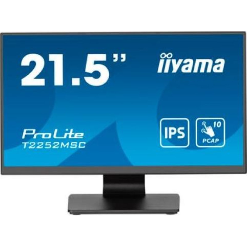 Iiyama Monitor 22 cale t2252msc-b2 10 pkt. poj,ips,hdmi,dp,2x1w,7h