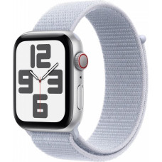 Apple Watch se gps + cellular, koperta 44 mm z aluminium w kolorze srebrnym z opaską sportową w kolorze błękitnego obłoku
