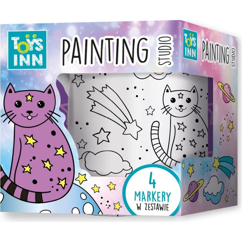 Stnux Kubek do kolorowania kot