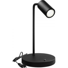 Maclean Lampka biurkowa gu10, z włącznikiem mce370 b                    czarna, okrągła