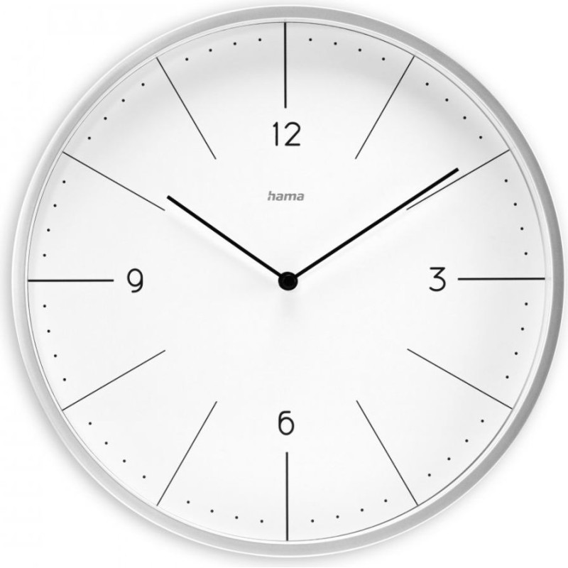 Hama Zegar ścienny 30cm sardinia szary