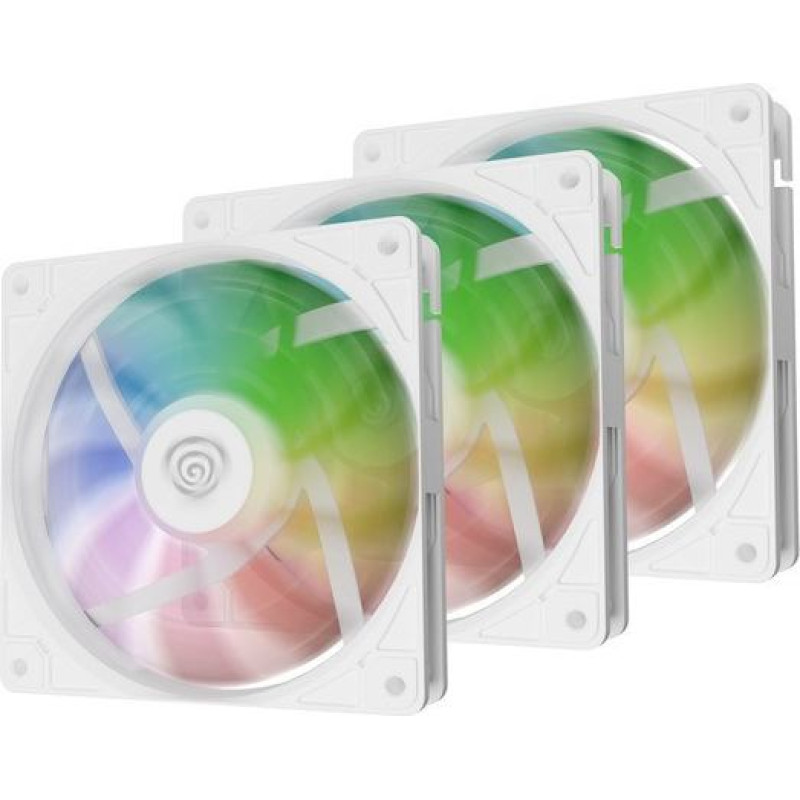 Natec Zestaw 3 wentylatorów genesis oxal 120 argb biały