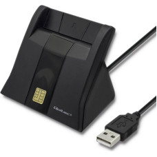 Qoltec Inteligentny czytnik chipowych kart id | usb 2.0 | plug&play
