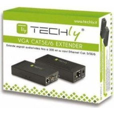 Techly Extender vga po kablu cat5e/6 do 300m z audio