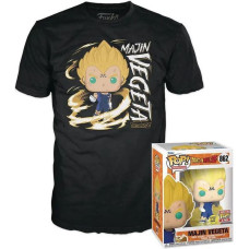 Funko Pop!  Tees (Adult): Dragon Ball Z - Majin Vegeta (Glows in the Dark) Vinyl Figure and T-Shirt (L)