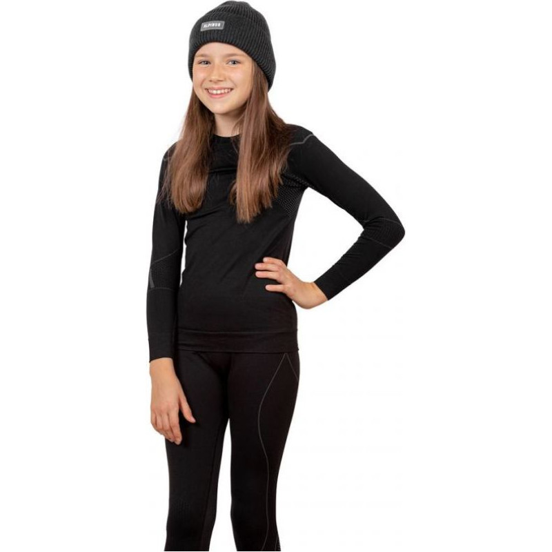 Alpinus Thermoactive underwear Alpinus Active Set black and gray Jr GT43204 (146/152)