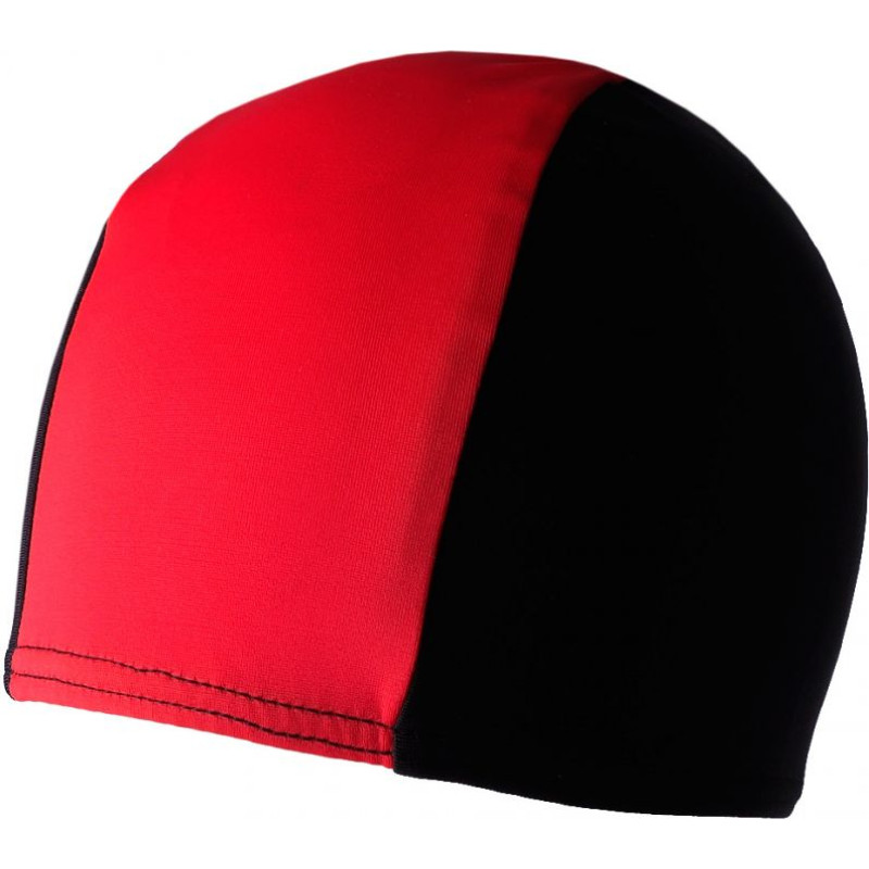Crowell lycra-Jr-black-red swimming cap