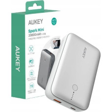 Aukey Pb-y57 white mini powerbank | 20000mah | 22.5w | 2xusb | pd 3.0 qc 3.0 led