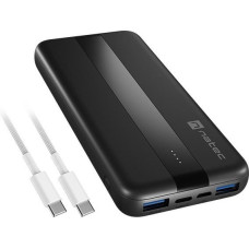 Natec powerbank trevi slim q v2 10000mah pd usb-c 20w + usb-a 18w + kabel usb-c
