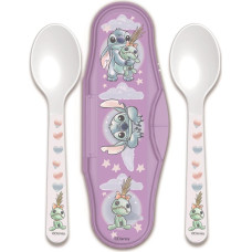 Stor : Stitch Cuddle Me - Toddler 2 Pcs PP Traveling Spoons (10966)