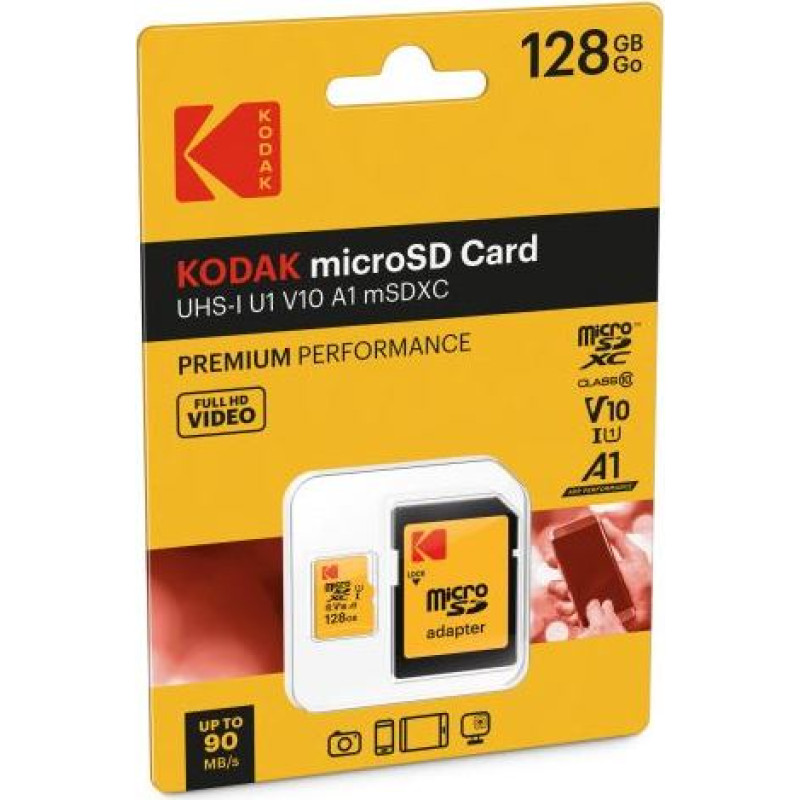 Kodak mSD 128GB UHS-I U1 V10 A1 Premium EKMSDM128GXC10K